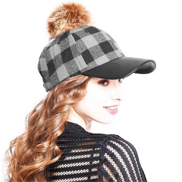 Angela & William Pink Suede Pom Pom Cap - Picture 2 of 10